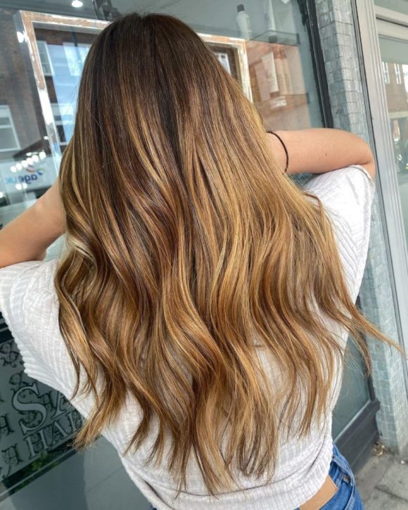 Caramel balayage best hairdressers chelmsford
