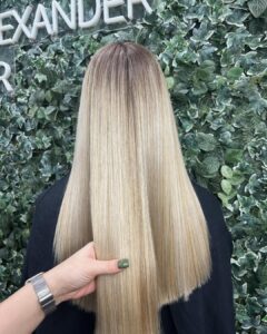 Glossy straight hair at Stephen Alexander hair salon in Essex Glossy straight hair at Stephen Alexander hair salon in Essex